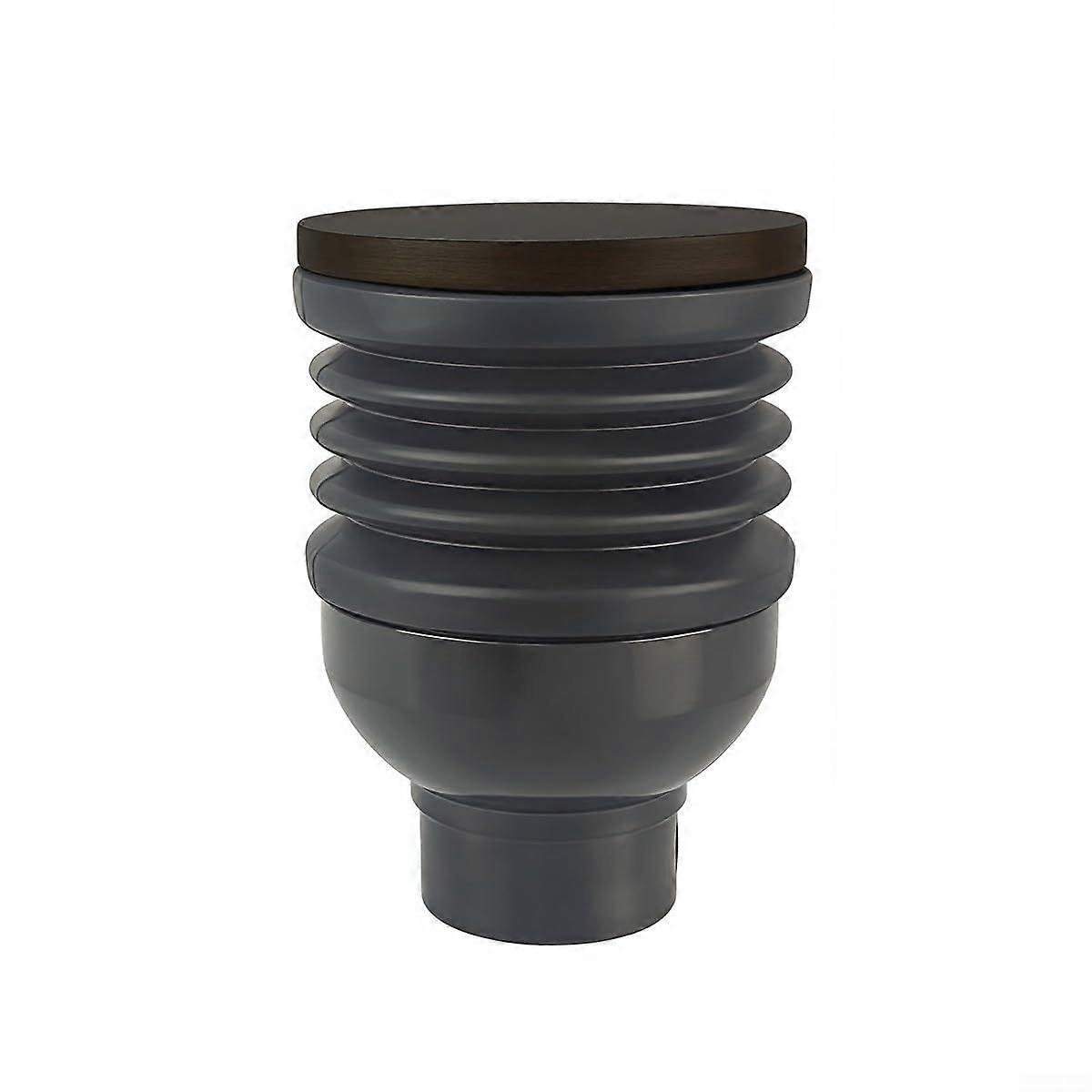 Coffee Grinder Single Dose Hopper 140g with Silicone Bellow and Walnut Lid for Efficient Grounds Cleaning