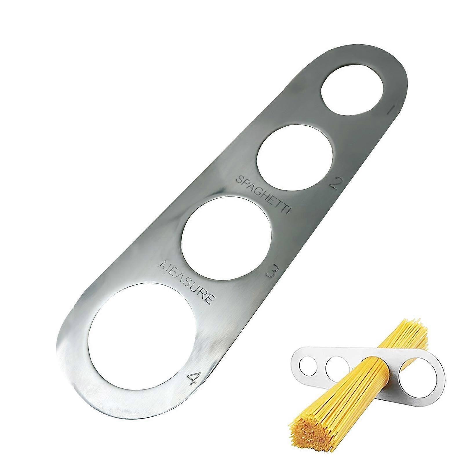 Stainless Steel Spaghetti Measurer with Four Size Holes for Precise Pasta Portion Control