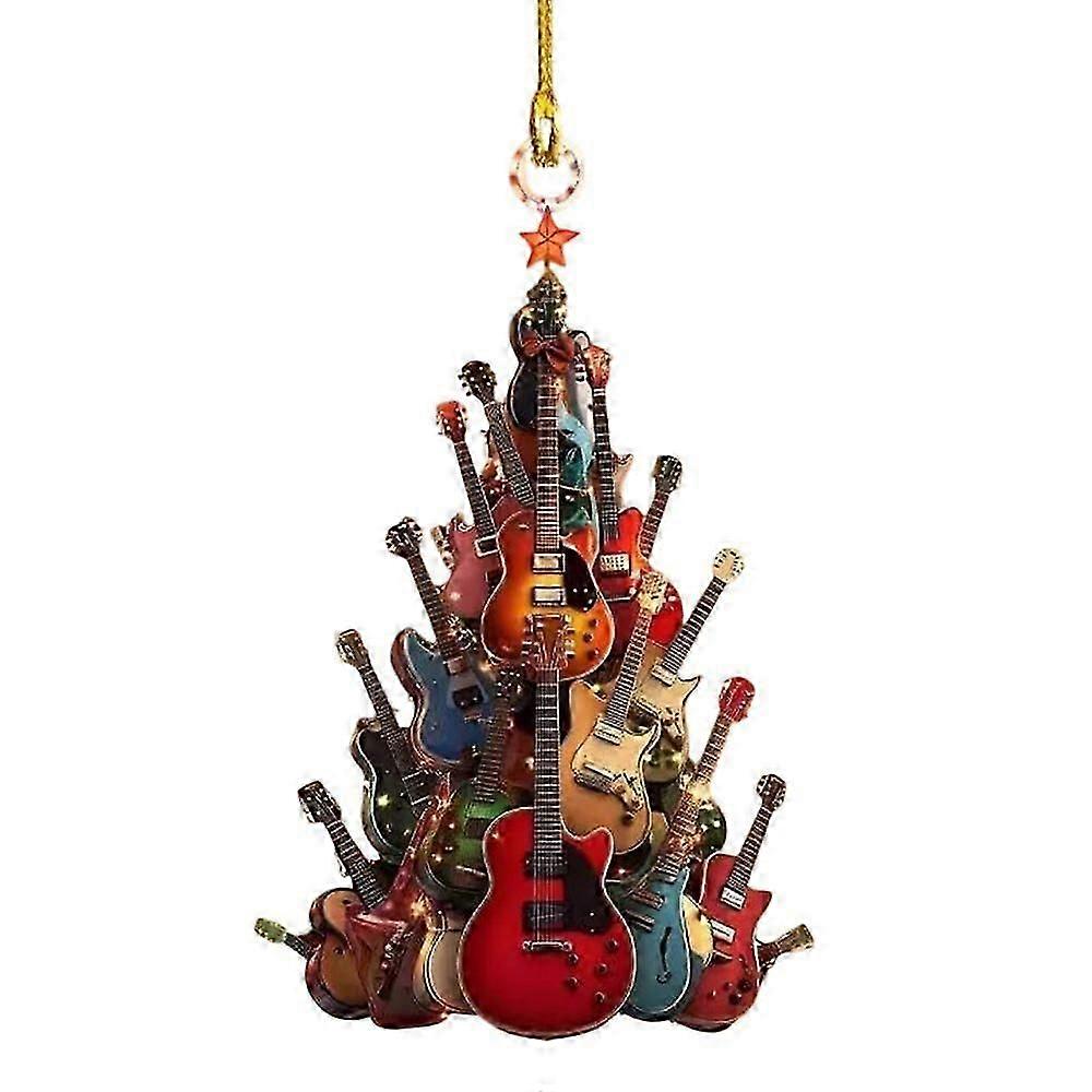 Gitarrformad julgransprydnad