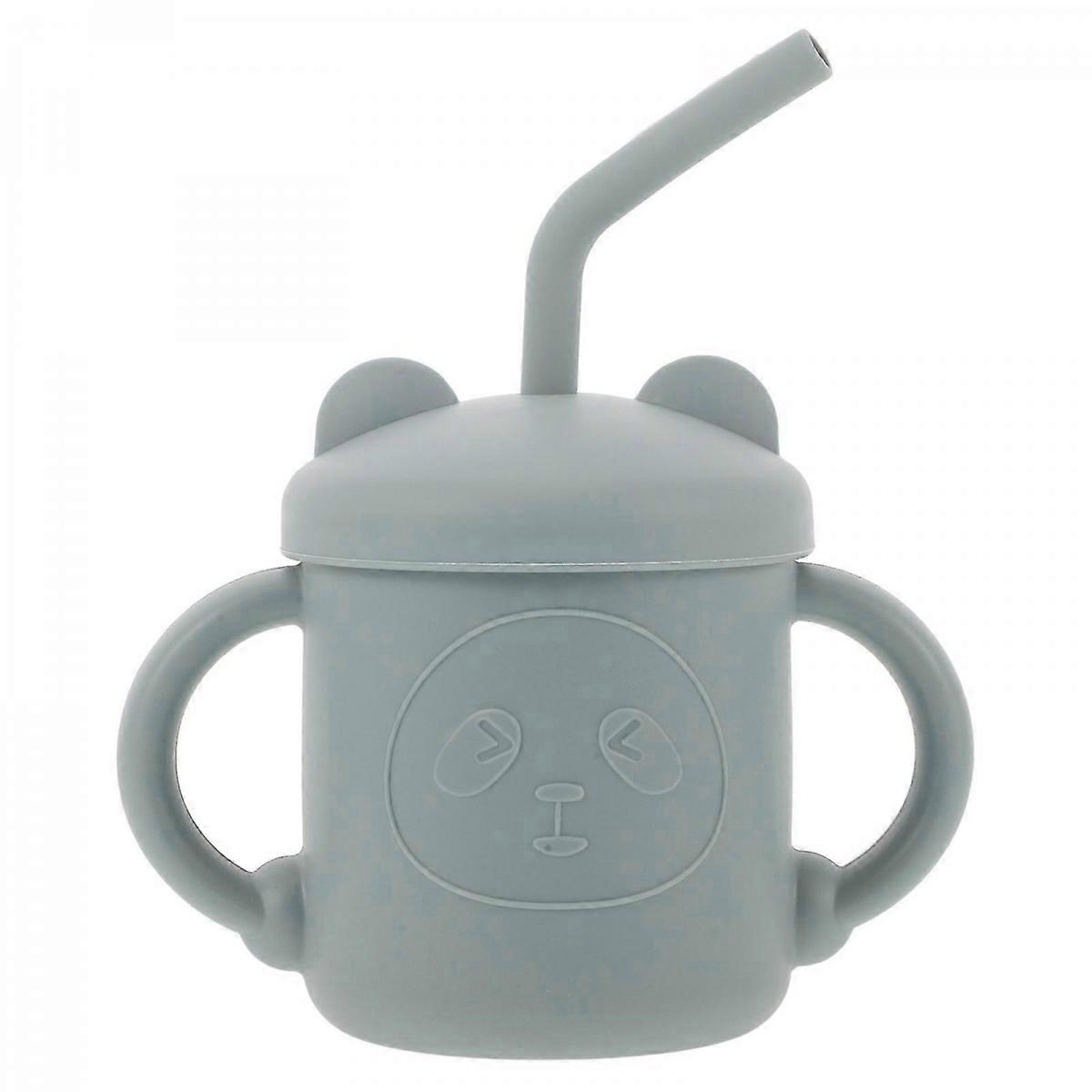 Baby Spill-Proof Silicone Straw Cup with Ergonomic Handle