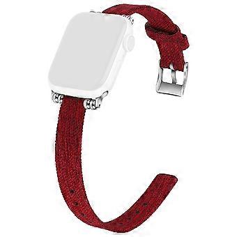 Canvas Woven Watch Strap for Apple Watch Series 11 10 42mm/9 8 7 41mm/SE3 SE2 SE 6 5 4 40mm/3 2 1 38
