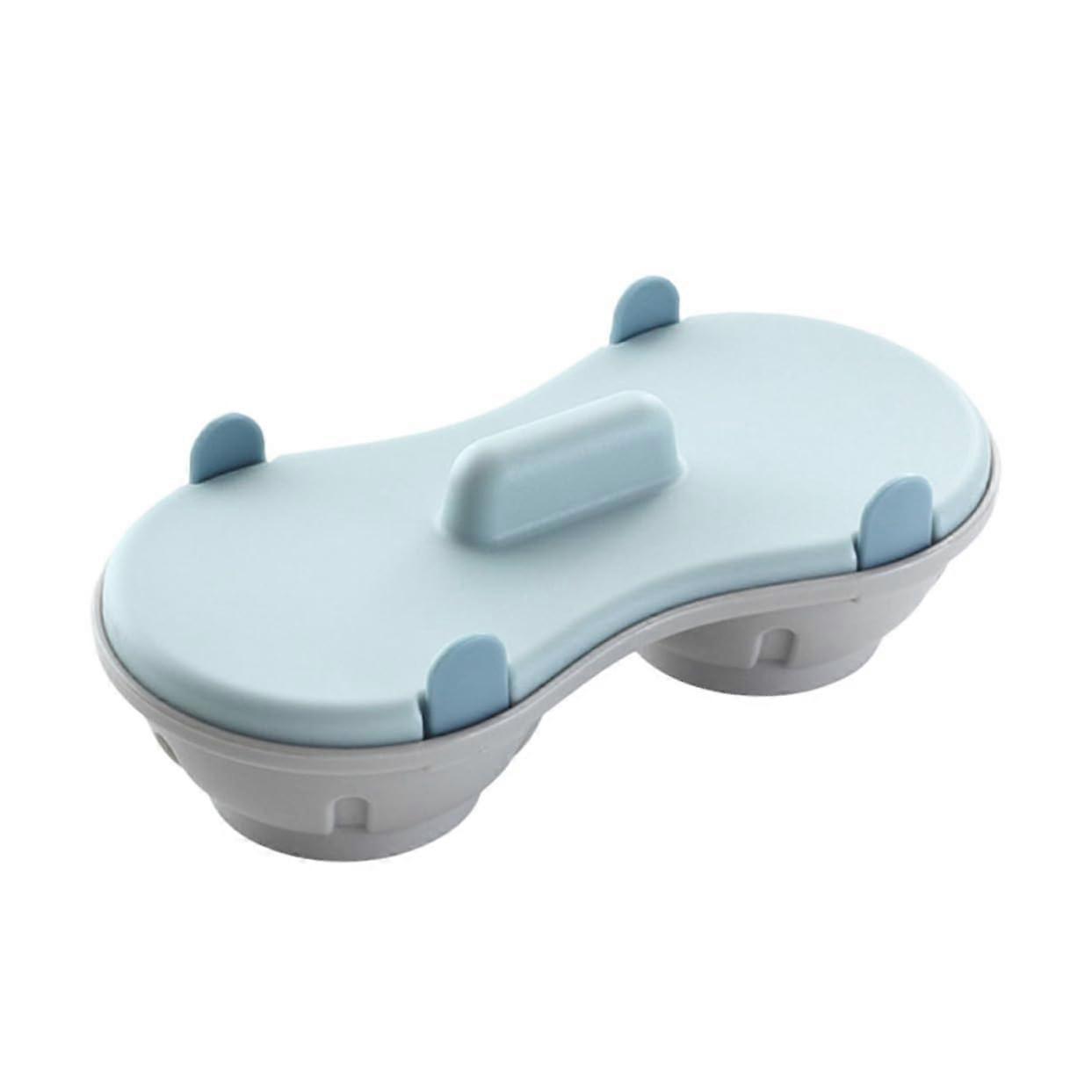 Microwave Egg Cooker Sky Blue Dual Compartment NonStick Bowl for Quick Breakfast