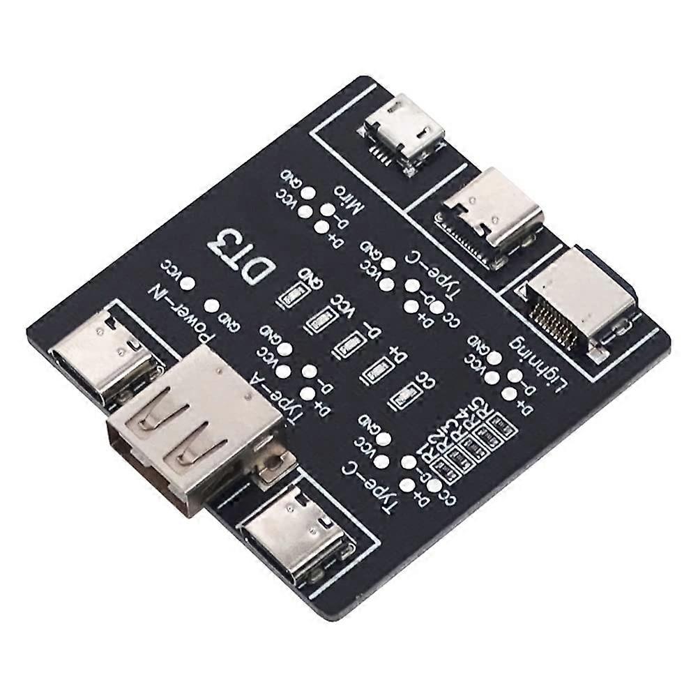 USB Cable Tester for iOS Android TypeC MicroUSB Fast Data Line Short Circuit Detection Tool