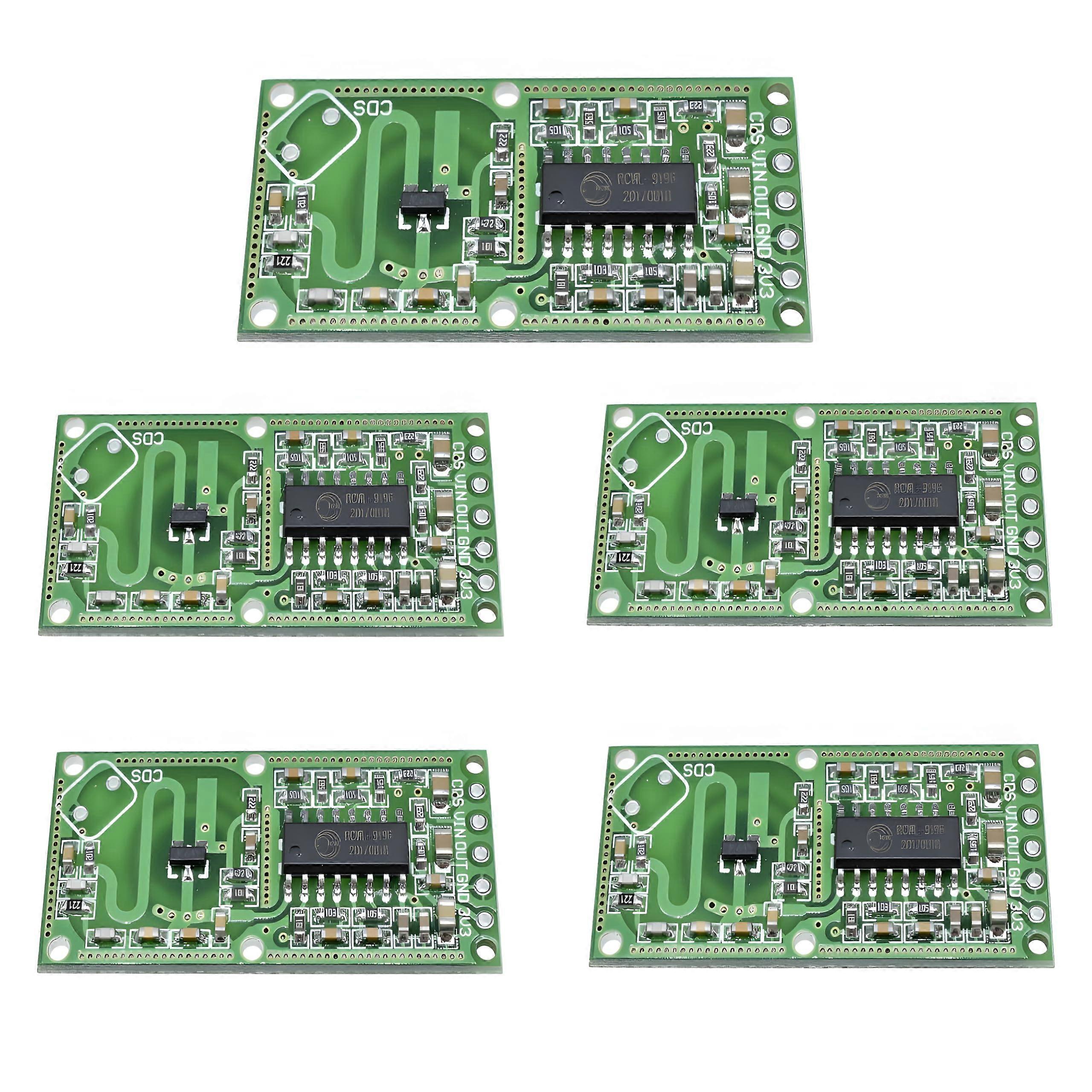5 Pcs Microwave Motion Sensor RCWL0516 Module Board for Reliable Indoor Outdoor Detection