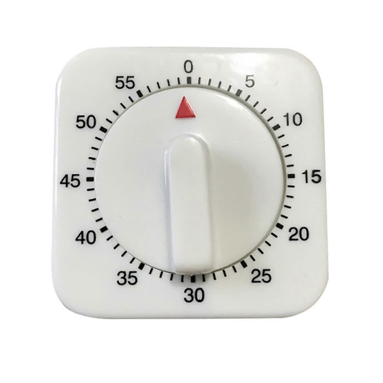 Stainless Steel Magnetic Kitchen Timer with Precise Countdown and Easy Manual Control White