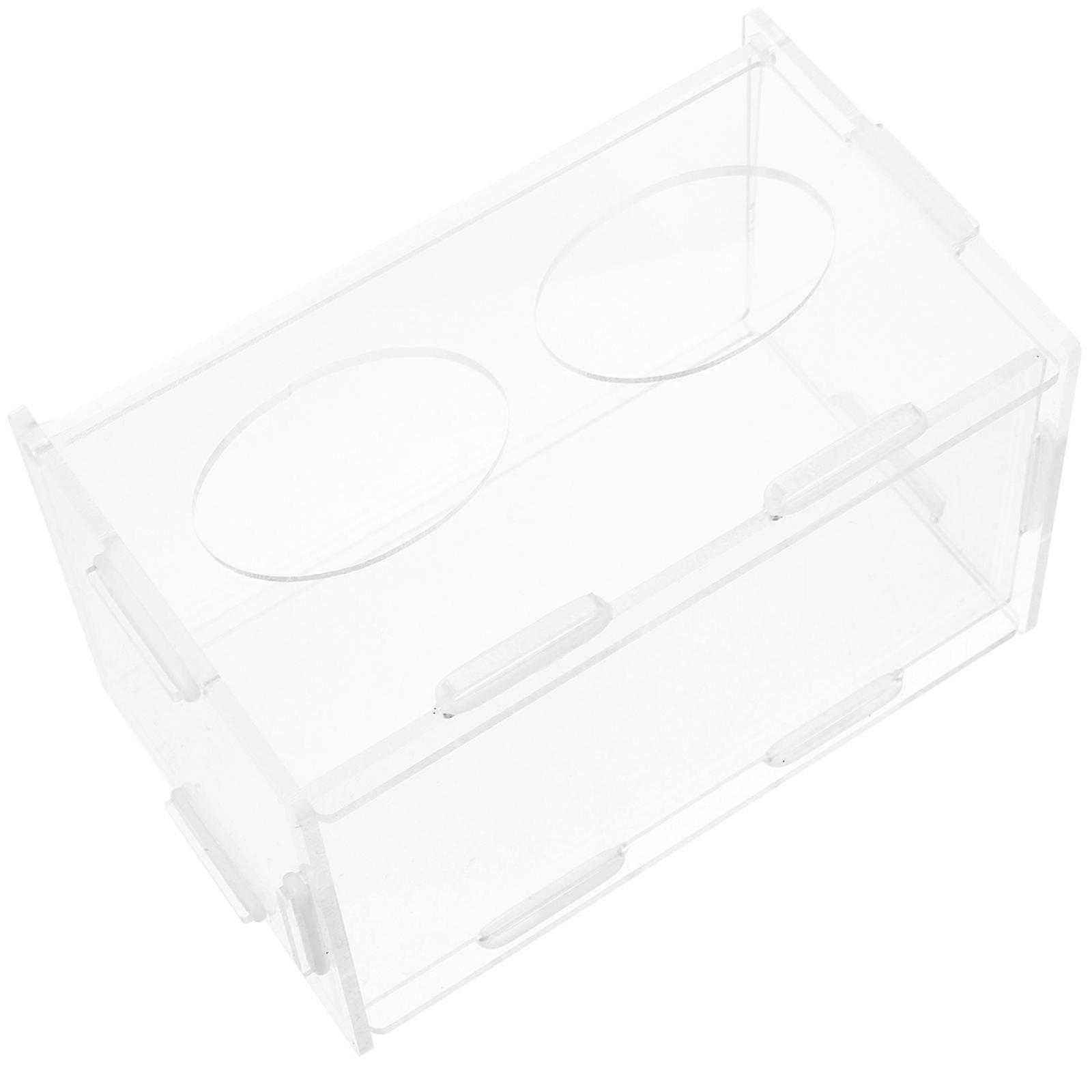 Automatic Acrylic Rutin Chicken Feeder Box A Practical Feeding Holder and Case for Chicks
