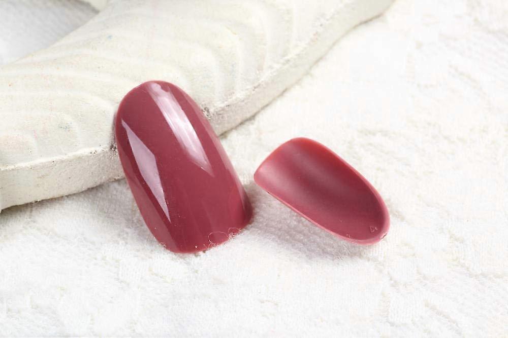 Reusable False Nails with Glue, Long Bean Paste Color Press On Nails, Clean Edging Finish Kit
