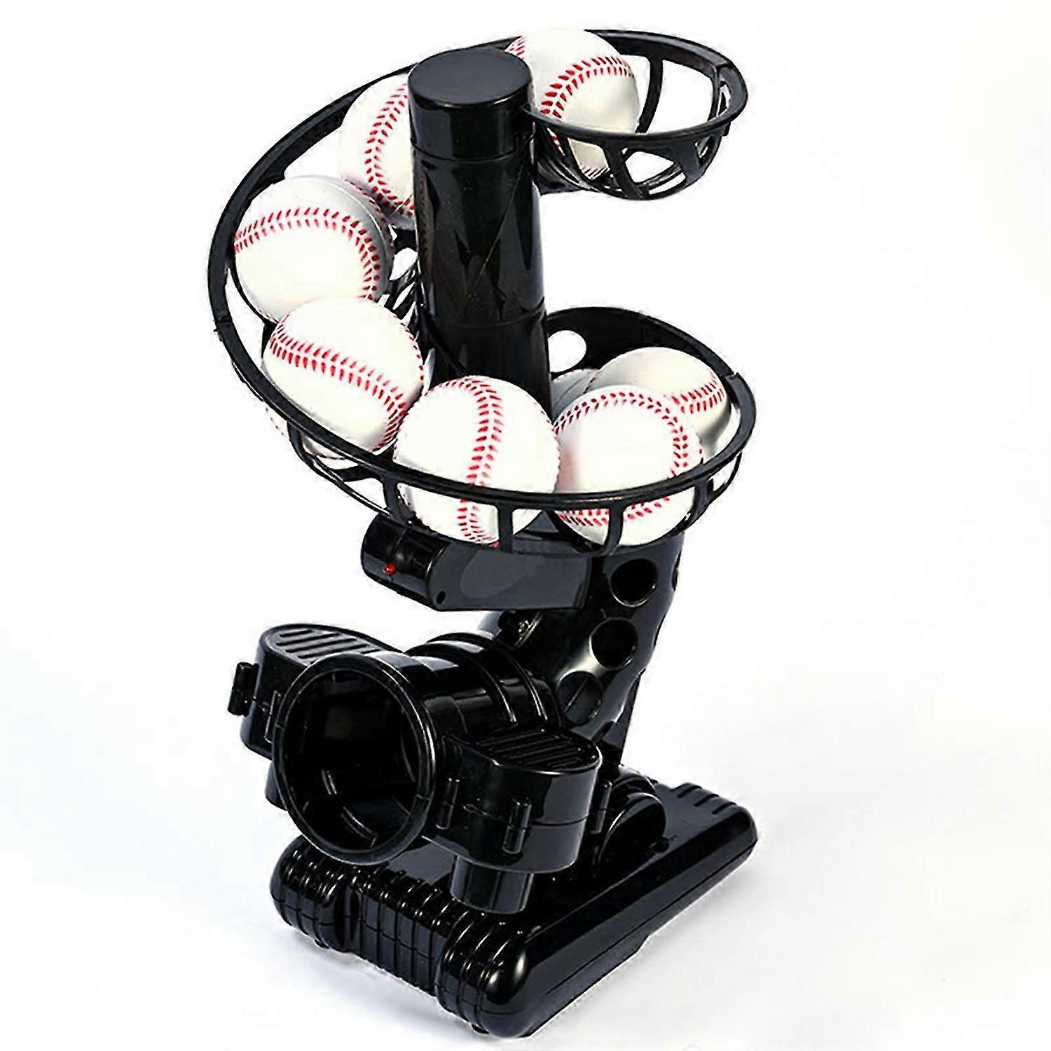 Baseball Pitching Machine with 8 Baseballs, Adjustable Pitching Machine for Baseball Training