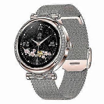 CF32 IP67 waterdichte 1,27-inch polsarmband voor dames Health Monitor Smart Watch, stalen band goud