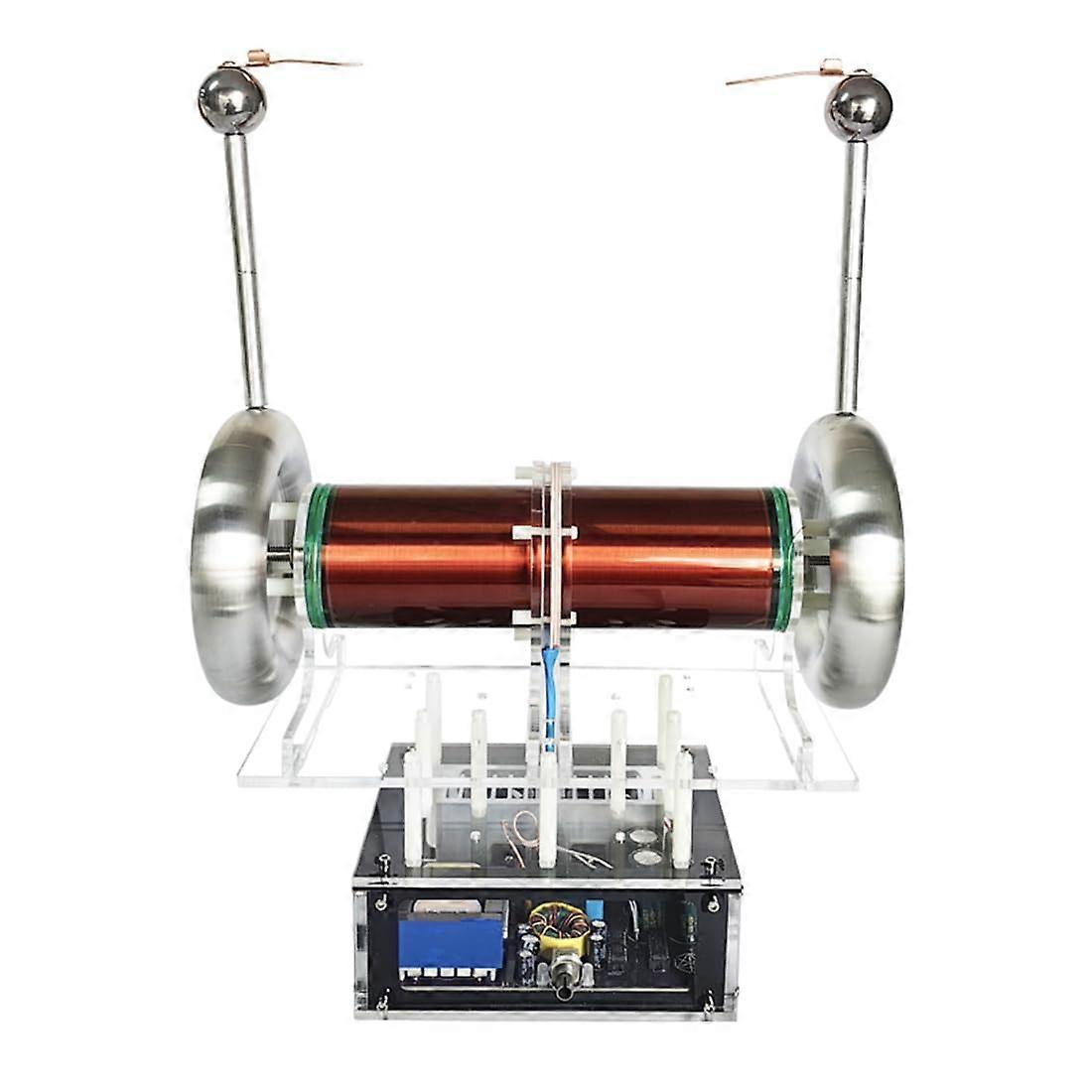 Coil Speaker with MusicSynced Plasma Arcs, DIY Educational Wireless Energy Experiment Toy