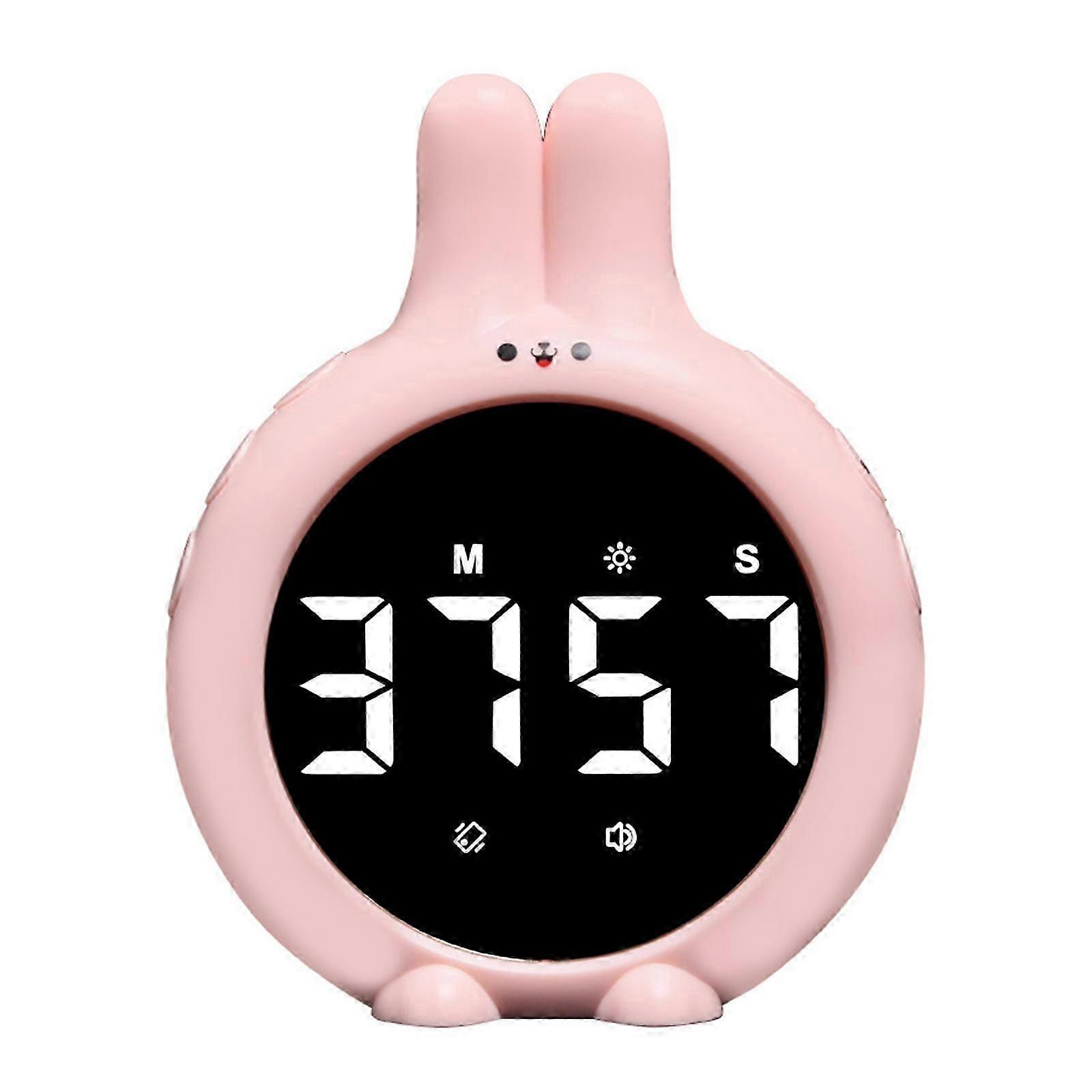 Digital Screen Kitchen Timer Large Display Digital Timer Rabbit Cooking Count Up Countdown Alarm Sleep Stopwatch Clock  White