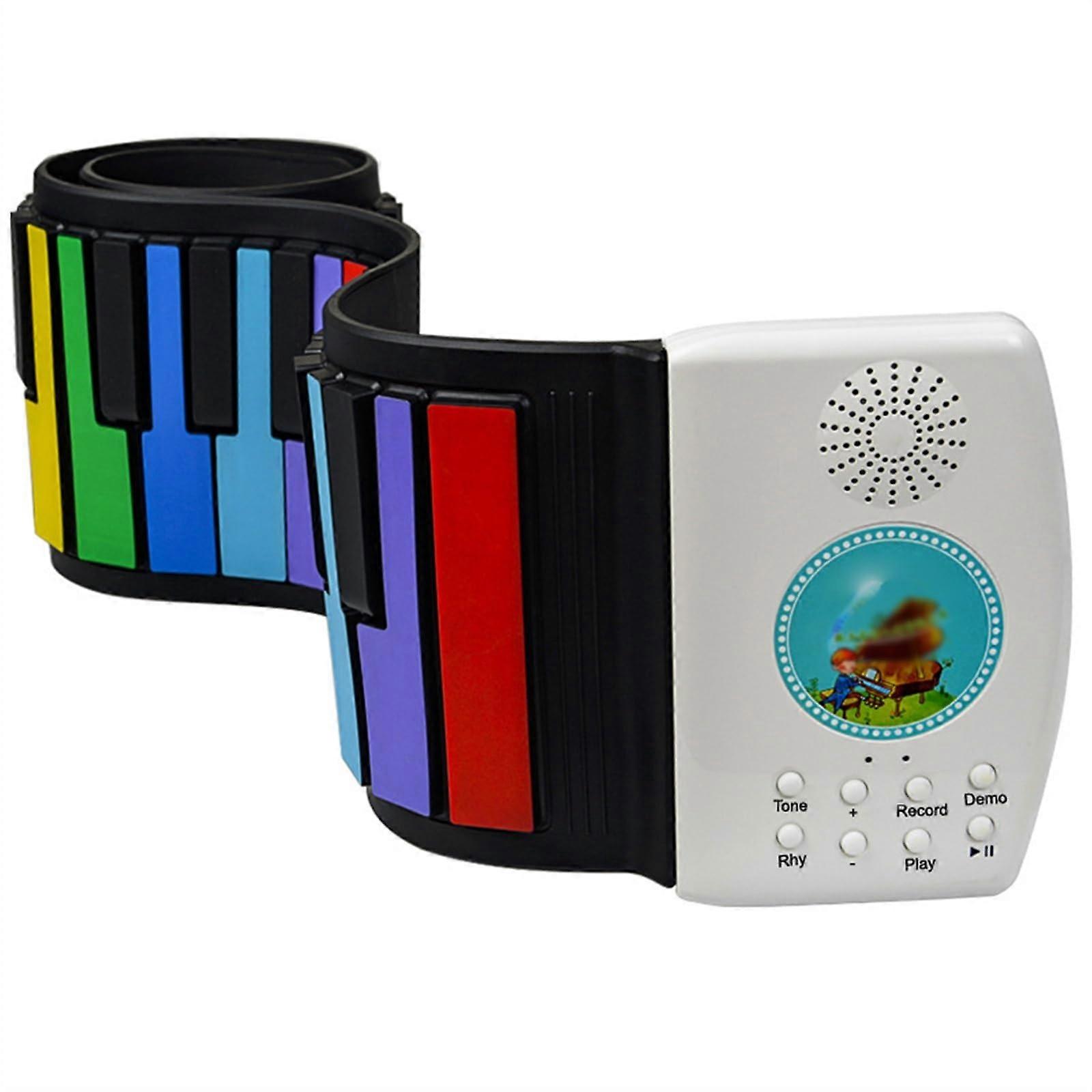 49 Key Roll Up Piano Keyboard for Beginners, Soft Silicone Keys, Clear Sound, Builtin Recording Function