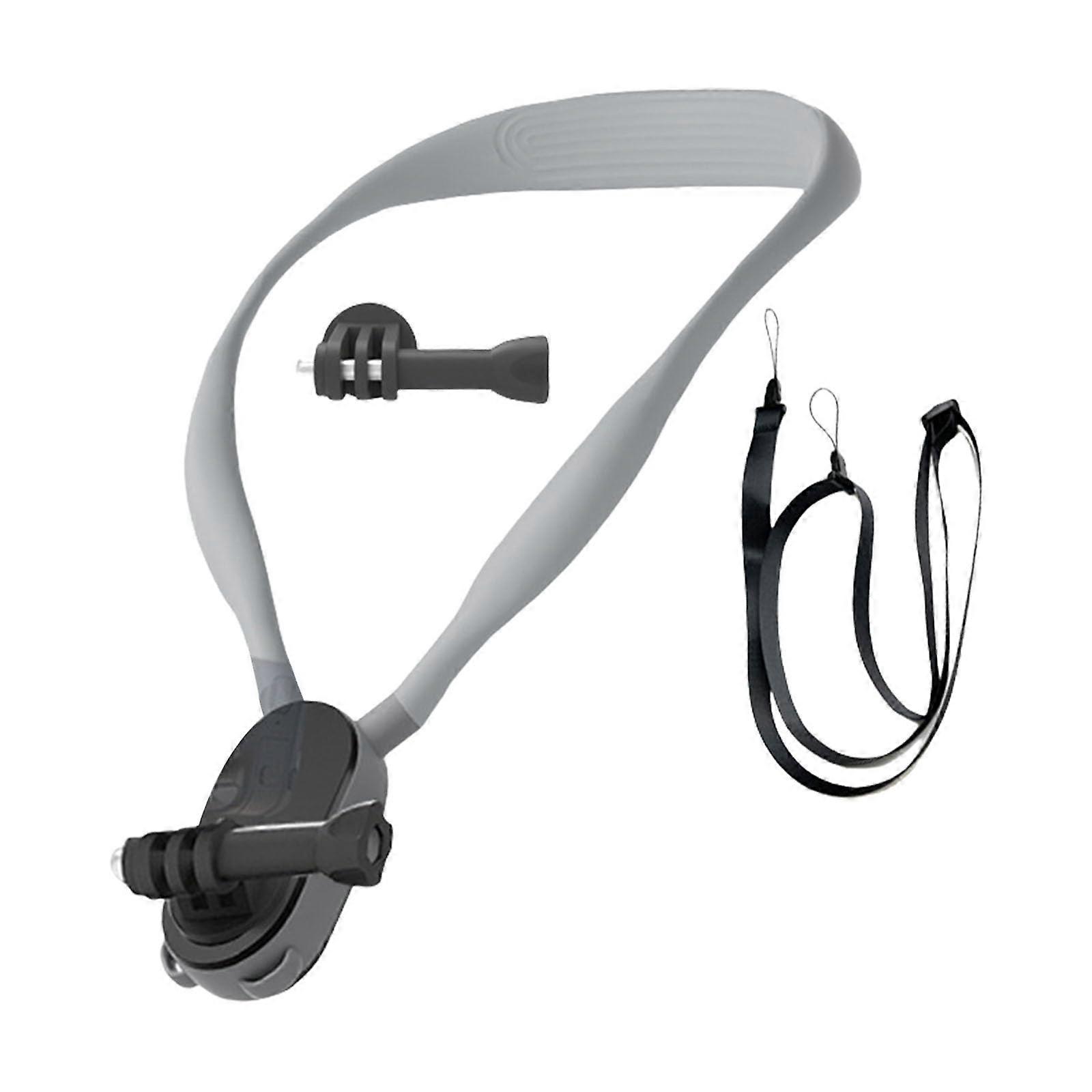 Shockproof Neck Mount for GoPro with Adjustable Silicone Strap and Quick Release Harness