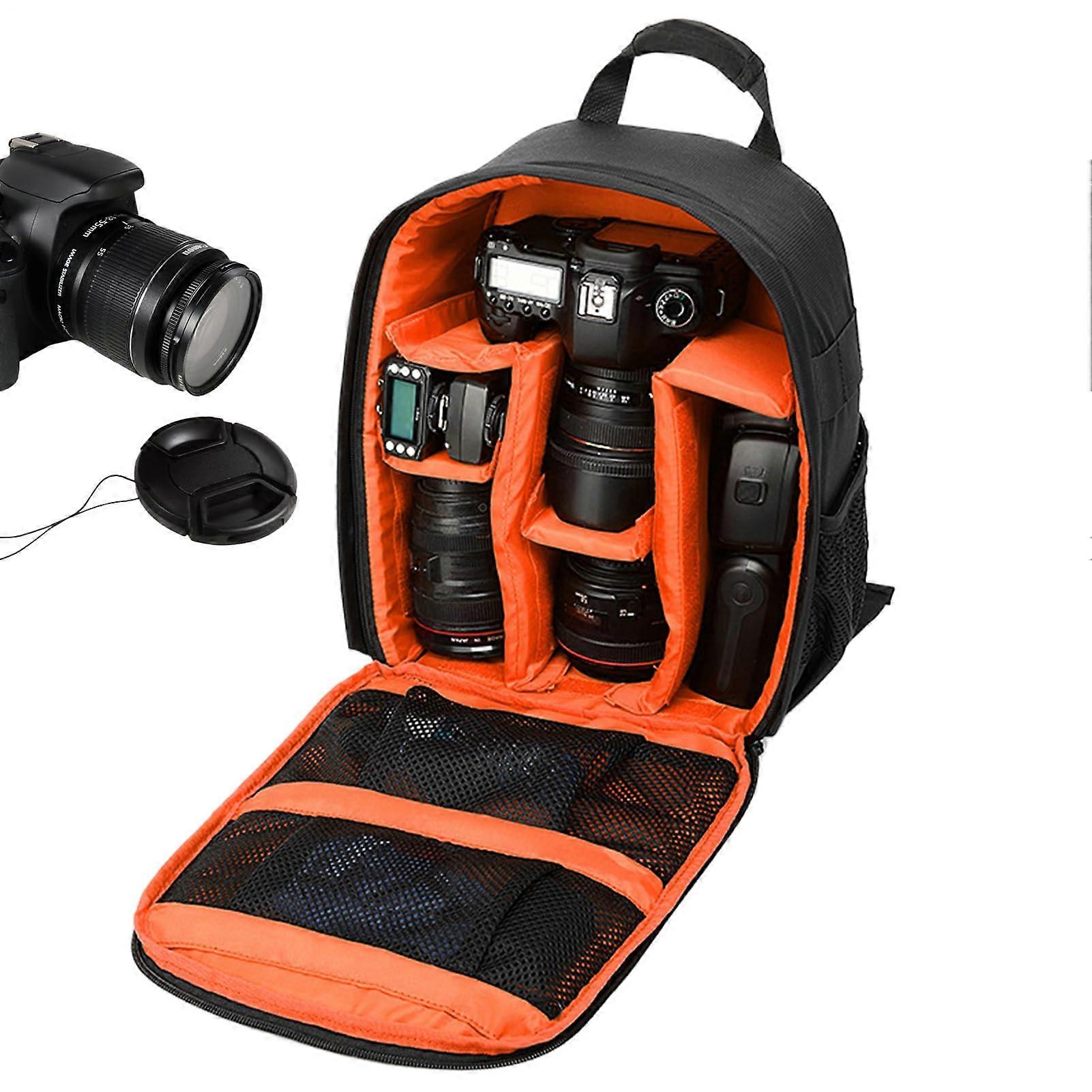 Waterproof Camera Backpack with Shockproof Lens Storage, Lightweight DSLR Gear Bag Orange