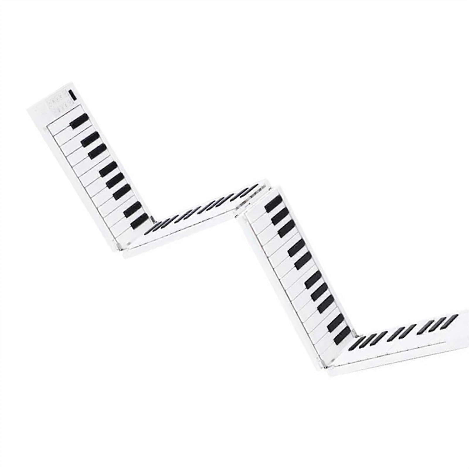 Folding Piano Portable Electric Keyboard with Dual Timbre and Split Function for Beginners and Adults