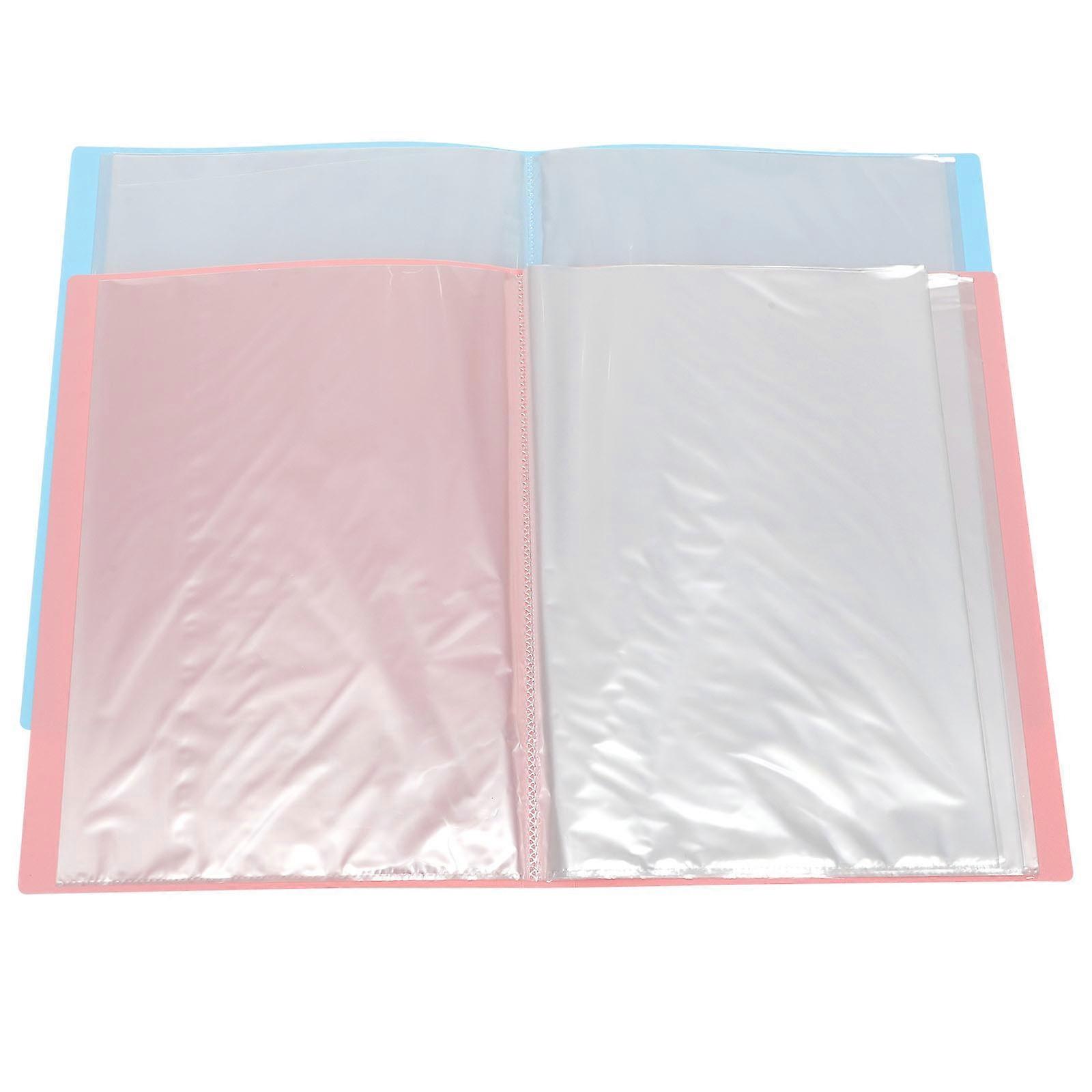Painting Storage Book Plastic Folder for Document Storage 2Pcs Assorted Color