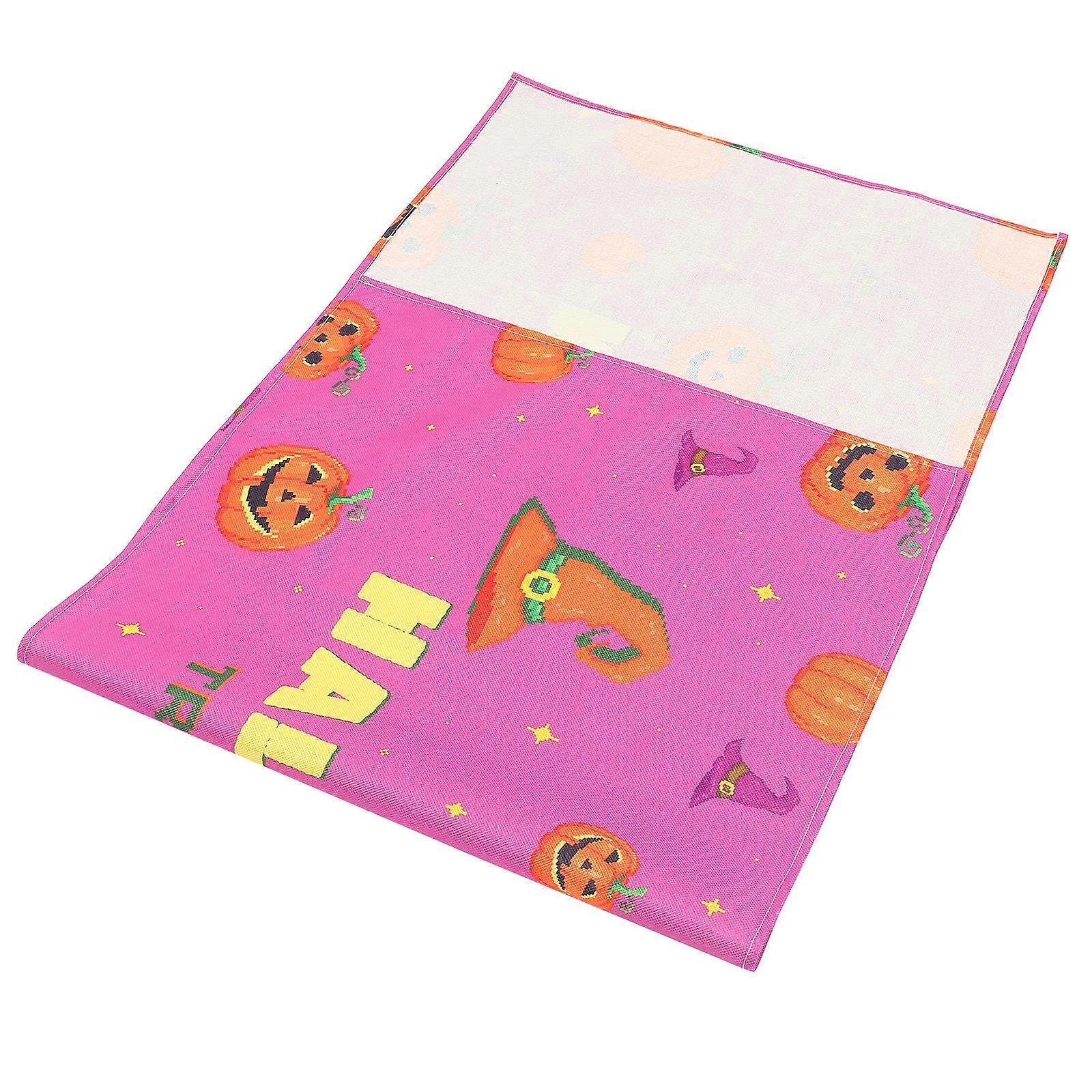 Halloween Pumpkin Pattern Table Runner Tablecloth for Party 5Pcs