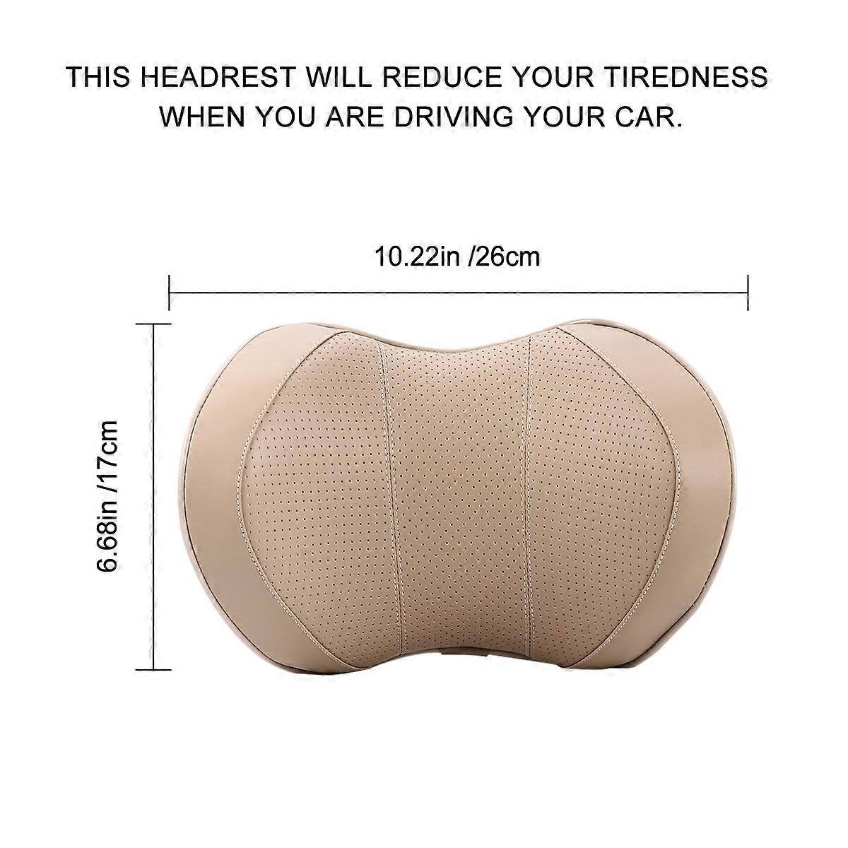 Memory Neck Pillow for Neck Relief 2Pcs Beige Head Support Pad