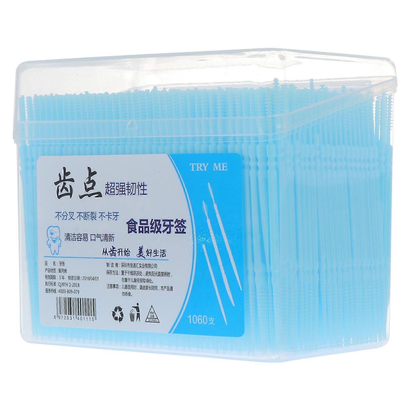 Double Head Dental Floss Toothpicks for Cleaning 1060Pcs Plastic Assorted Color