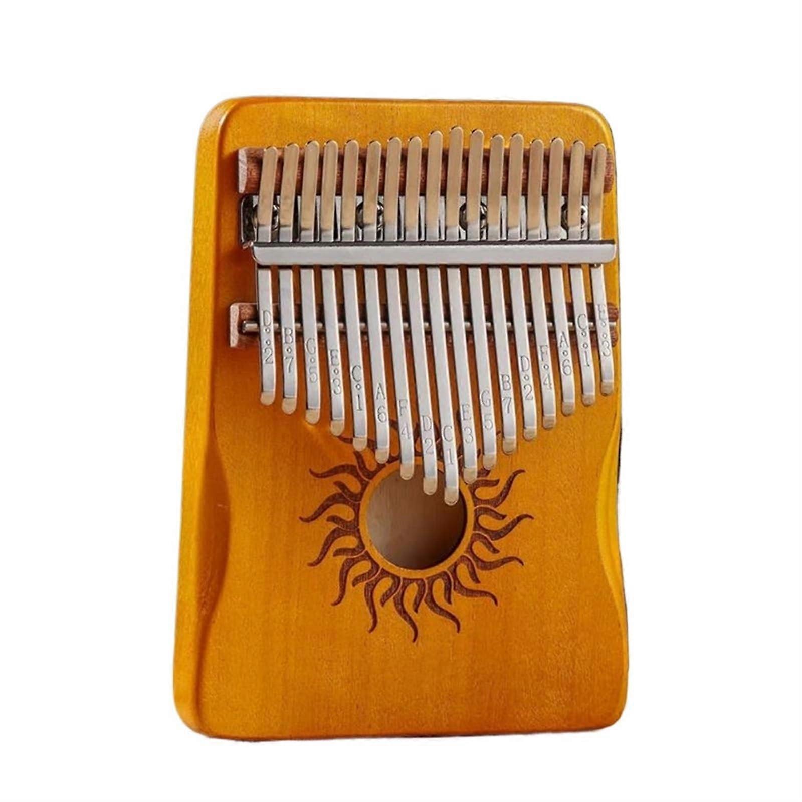 Kalimba Thumb Piano 17 Key Solid Maple Beginner Instrument with Warm Resonant Tone