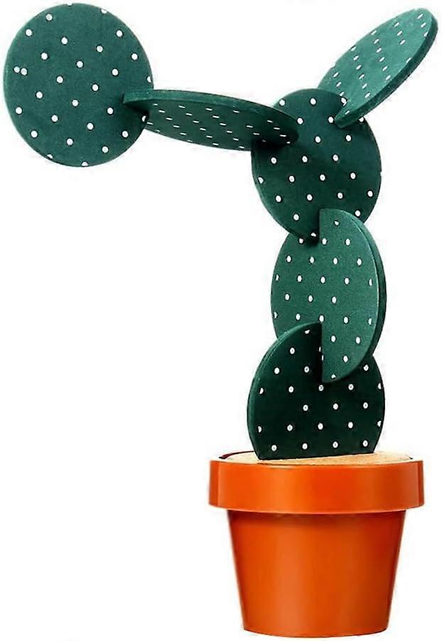 6-Piece Fun Cactus-Shaped Coaster Set