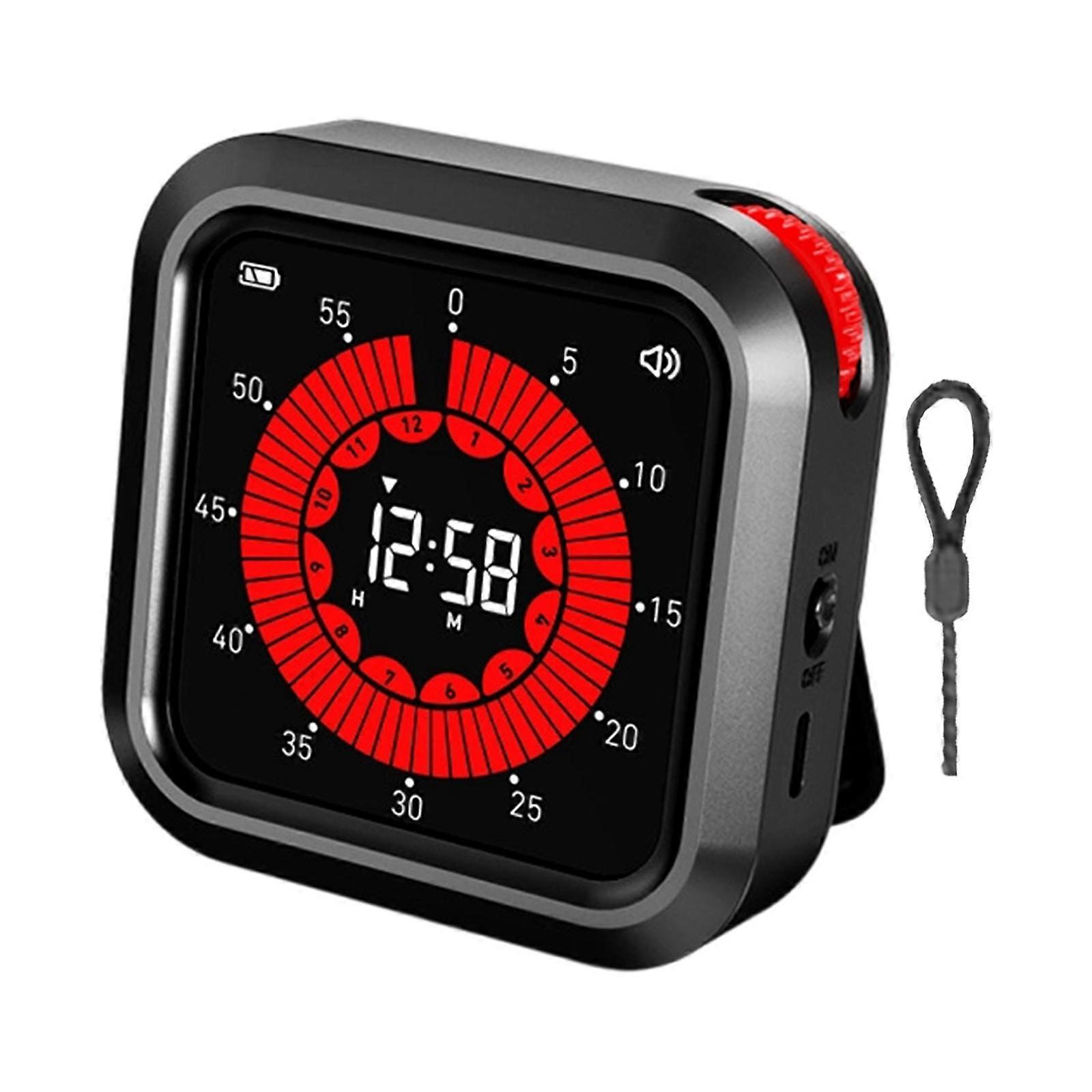 Portable Magnetic Digital Visual Timer For Efficient Cooking And Task Management Practical Countdowns Device  Black
