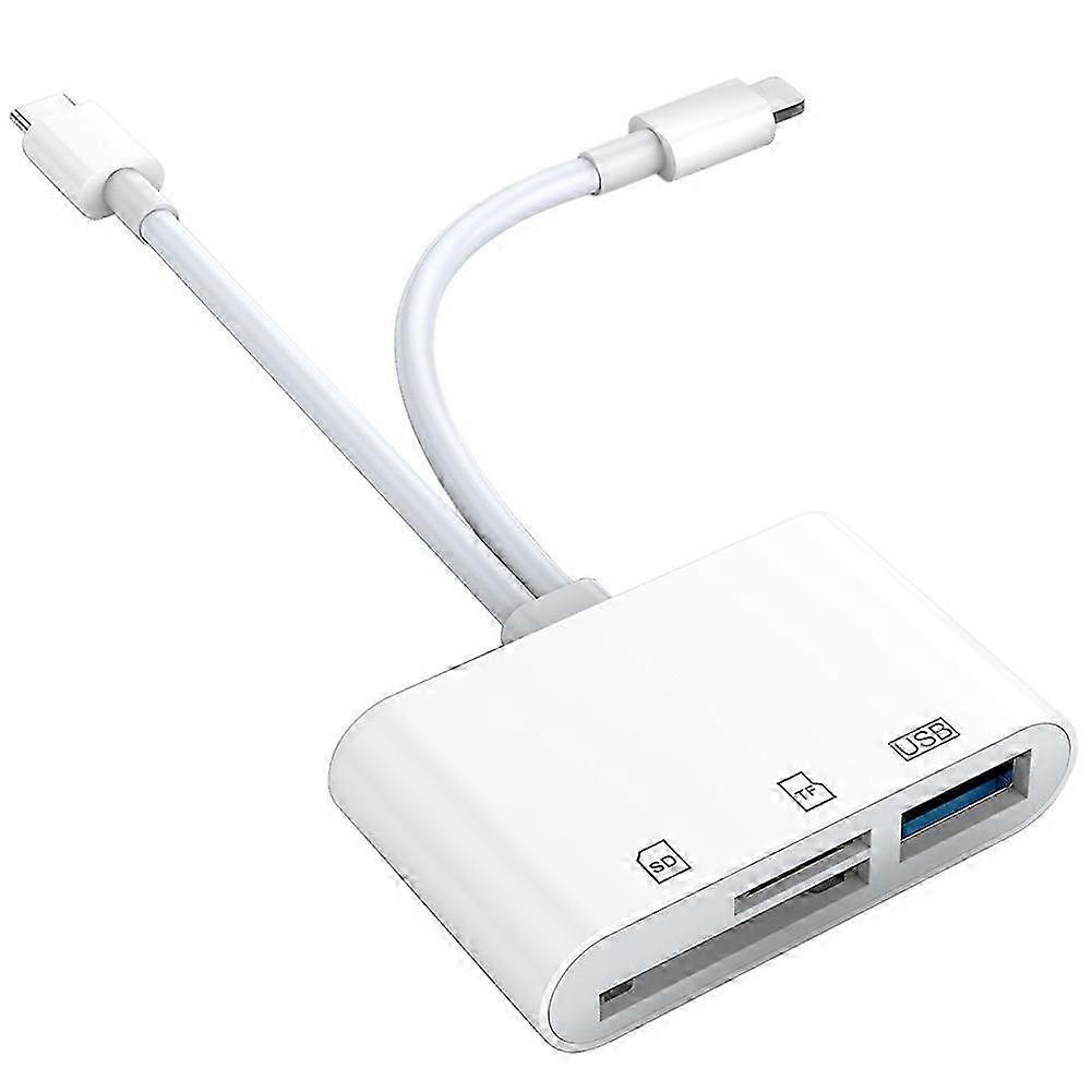 USB 3.0 compatible with Apple Interface Type C SD TF Card Reader Adapter compatible with IPhone IPad MacBook Samsung Android Cameras Other