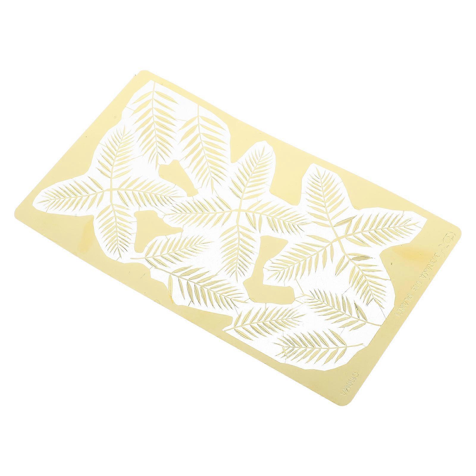 Metal Etching Sheets for DIY Sand Table Model 3Pcs Plant Leaf Carving Stencils