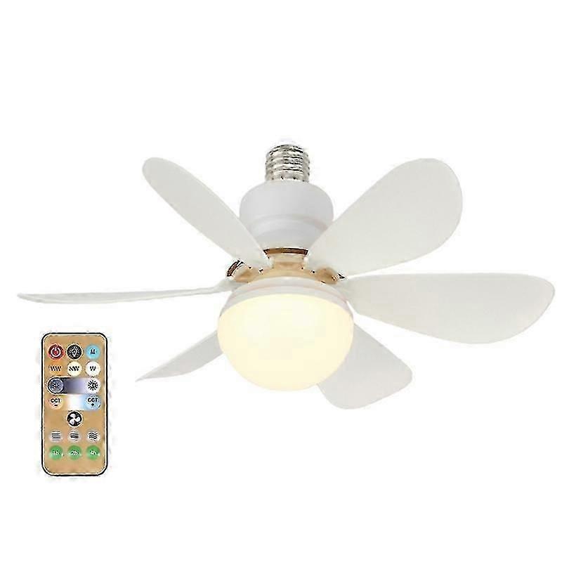 Remote Control E27 Ceiling Fan With Memory Function compatible with Home Offices Bedroom