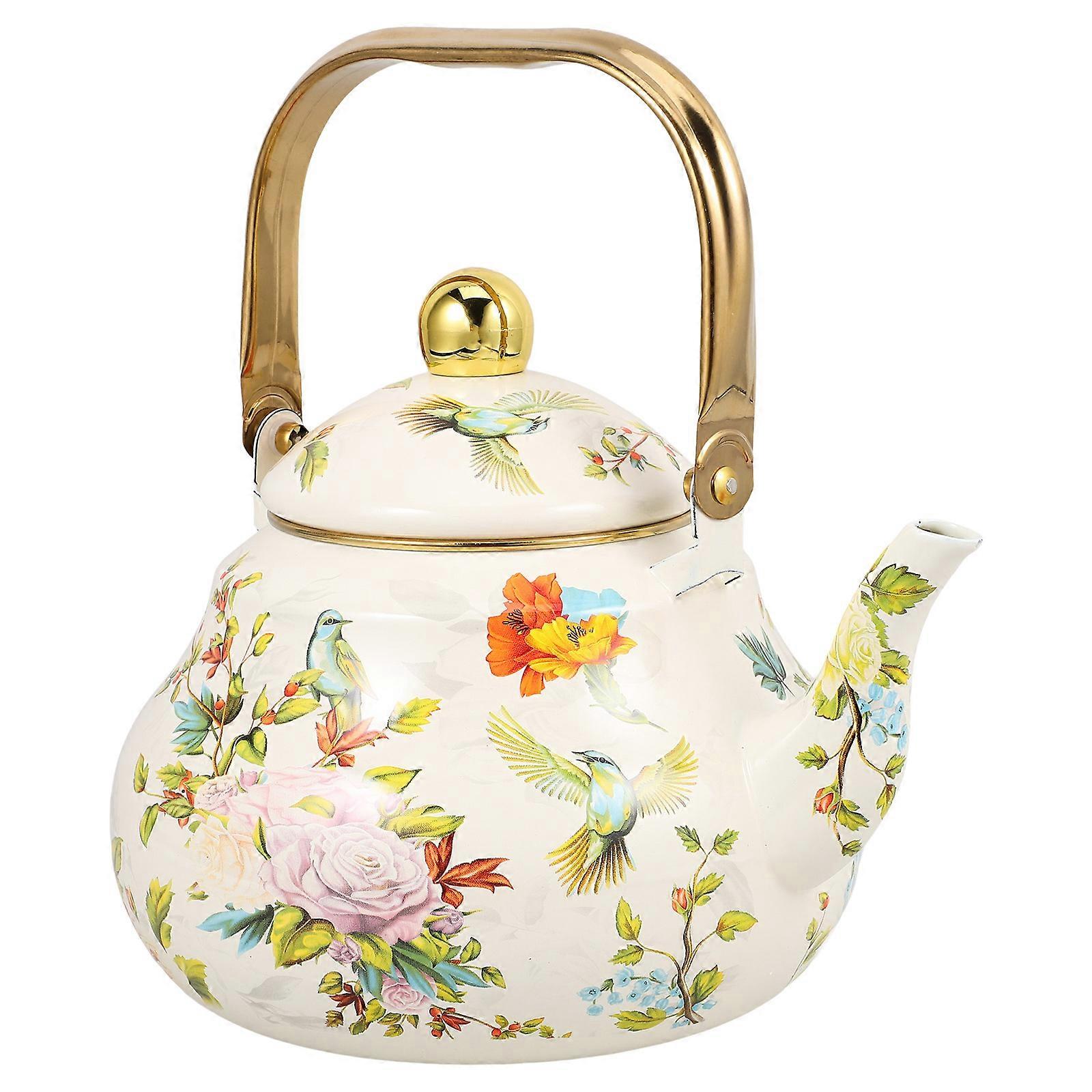 Enamel Water Kettle with Handle for Quick Boiling
