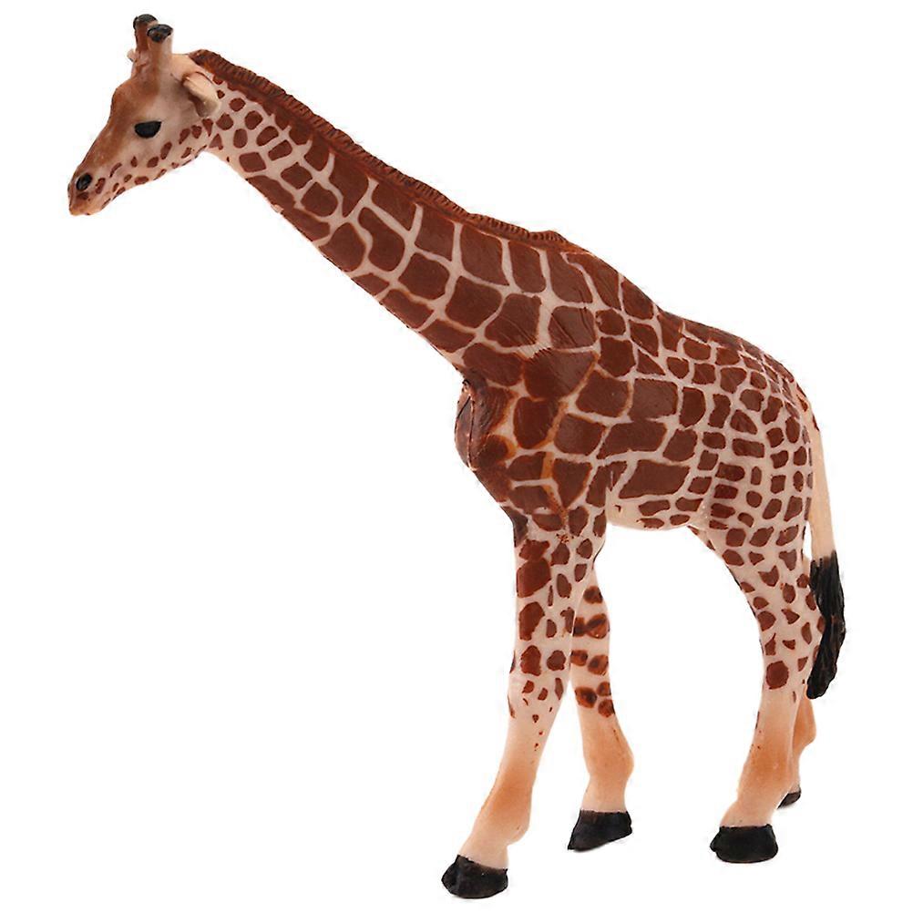 Giraffe Model Solid Static Animal Model Ornament 1Pcs for Desktop Decoration