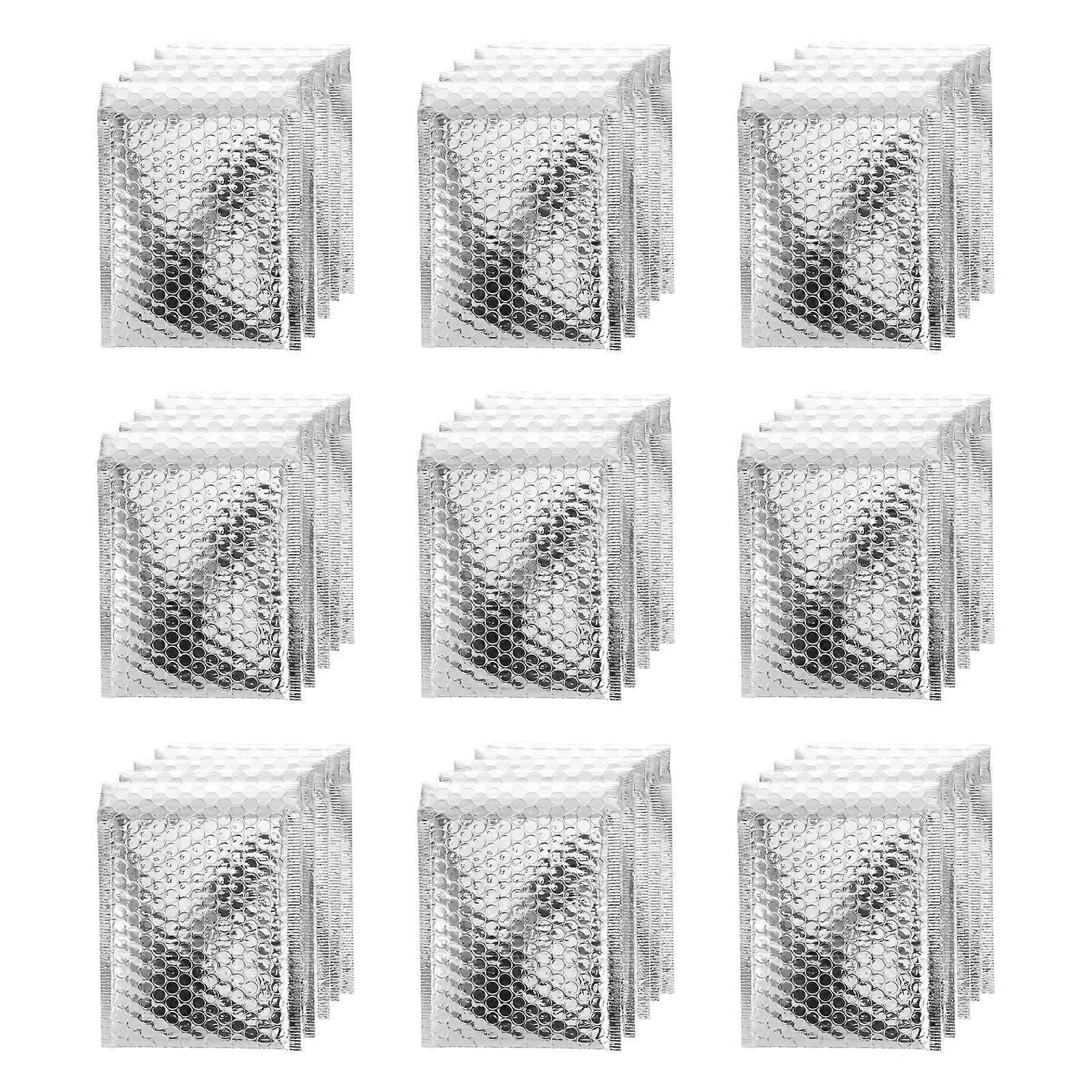 Self Sealing Quick Bubble Mailers for Jewelry 100Pcs Silver