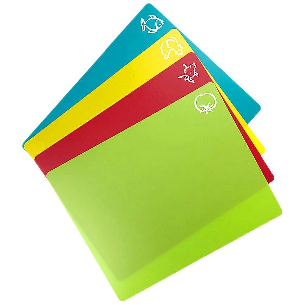 Nonslip Cutting Mat PP Material Kitchen Cutting Board 4Pcs Pack