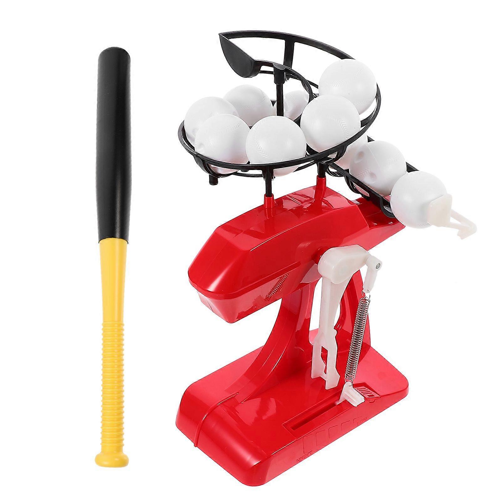 1 Set Practical Baseball Toy Automatic Baseball Toy Baseball Training Devices Red