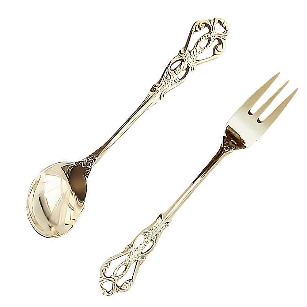 English Tableware Spoon for Eating 1Set Retro Kitchenware
