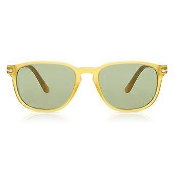 Persol PO3019S 204/4E Vollrand-Sonnenbrille, transparent, honigfarben, quadratisch, UV2, Original