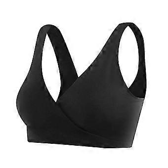 Nursings Bra for Breastfeeding,Maternity Nursing Sleeping Bra Wireless Pregnancy Women Sleep Bralette Blackb