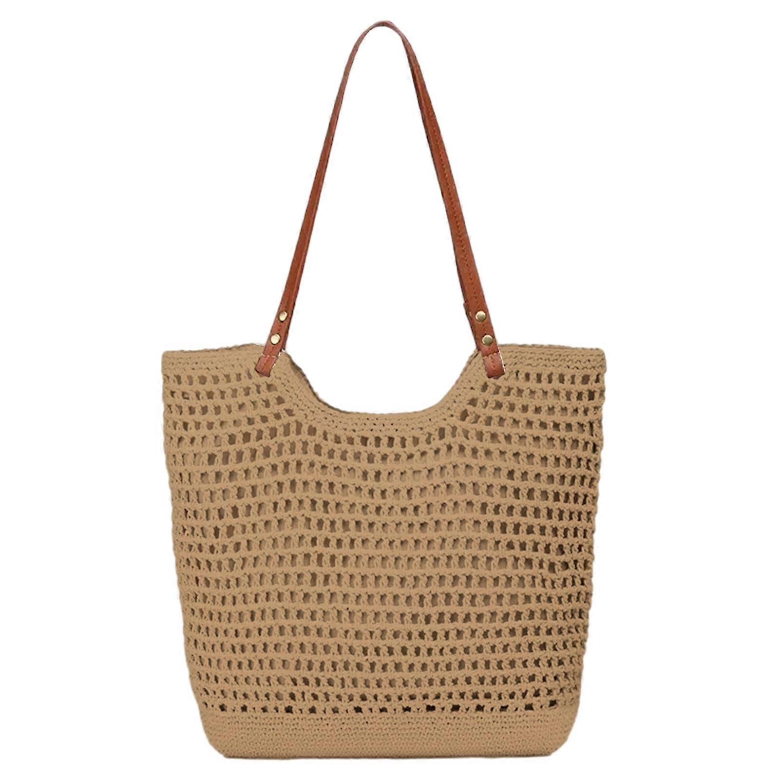 Woven Handbag - Exquisite Workmanship & Solid Color - for Work & Weekend