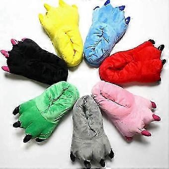 Plush Animal Claw Slippers - Funny Dinosaur & Monster Paws compatible with Women, Men & Kids