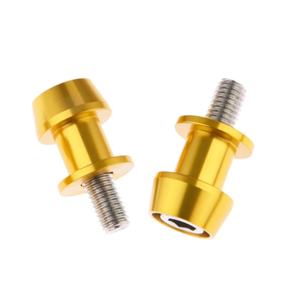2pcs 8mm Universal Motorcycle CNC Swing Arm Slider Spools gold