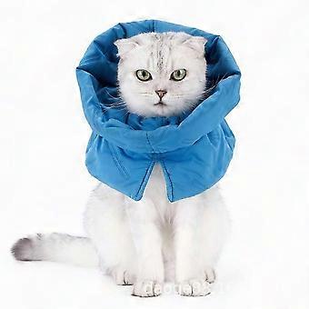 Cat Anti Lick Scarf Warm Pet Elizabethan Collar Adjustable Anti-Bite Surgery Anti-Lick Wound Healing for S(14-25)