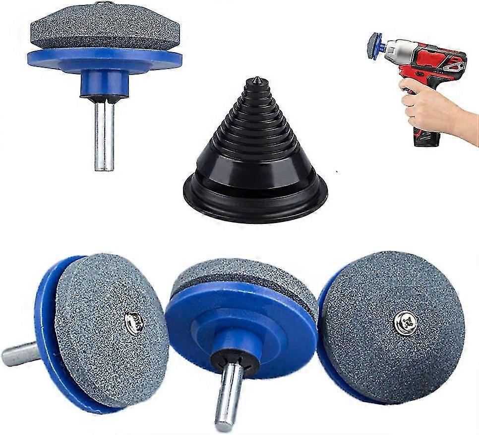 4 Pack Sharpener mit 1 Blade Balancer Universal für Rasenmäher Blade