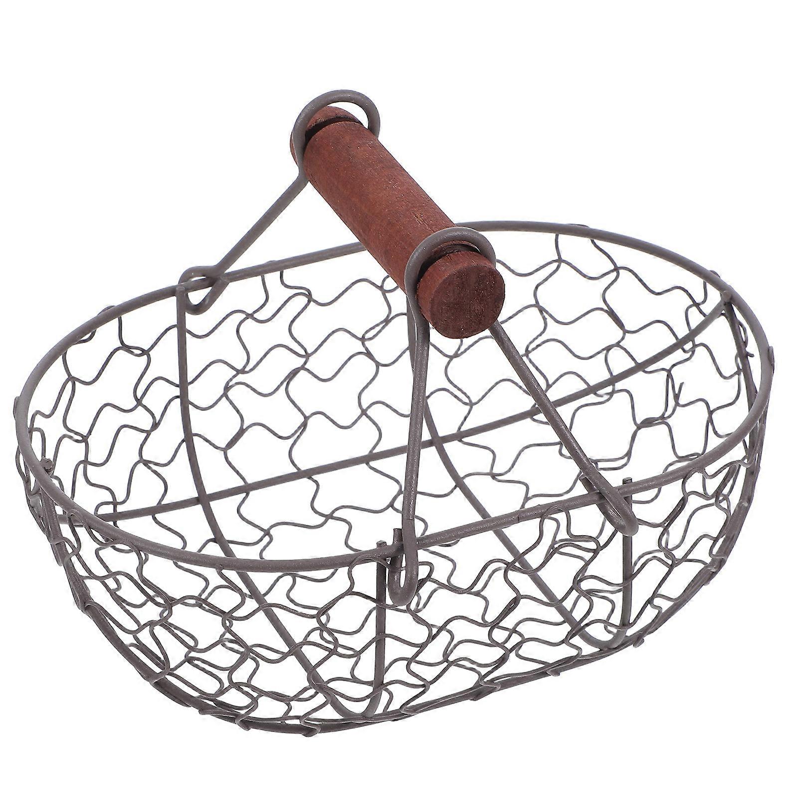1pc Creative Storage Basket Retro Old Storage Holder Large Egg Storage Container