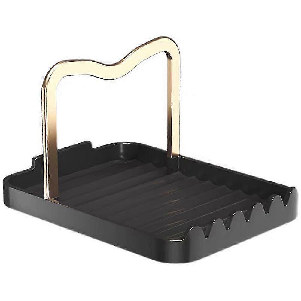 Kitchen Spoon Rest Multi-function Countertop Pan Cover Rack Spatula Spoon Rest