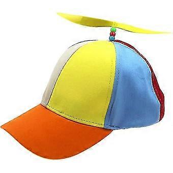 Helikopter propell fargerik propell menn størrelse justerbar baseball cap for gutter og jenter (gul