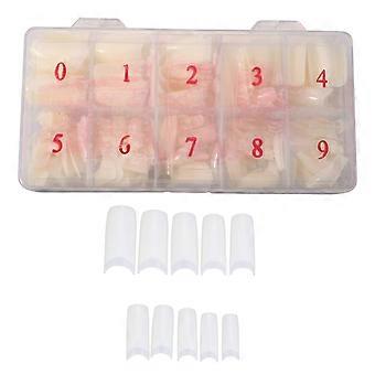 500pcs Artificial Nails French Manicure Kit Reusable DIY Christmas Nail Art Tips for Salon and Home
