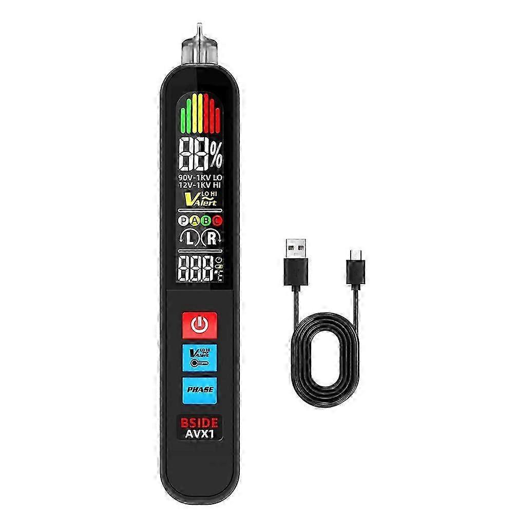 BSIDE Digital Voltage Tester Pen Phase Sequence Continuity Detector, Non-Contact Induction Test Pen, Voltage Indicator Meter