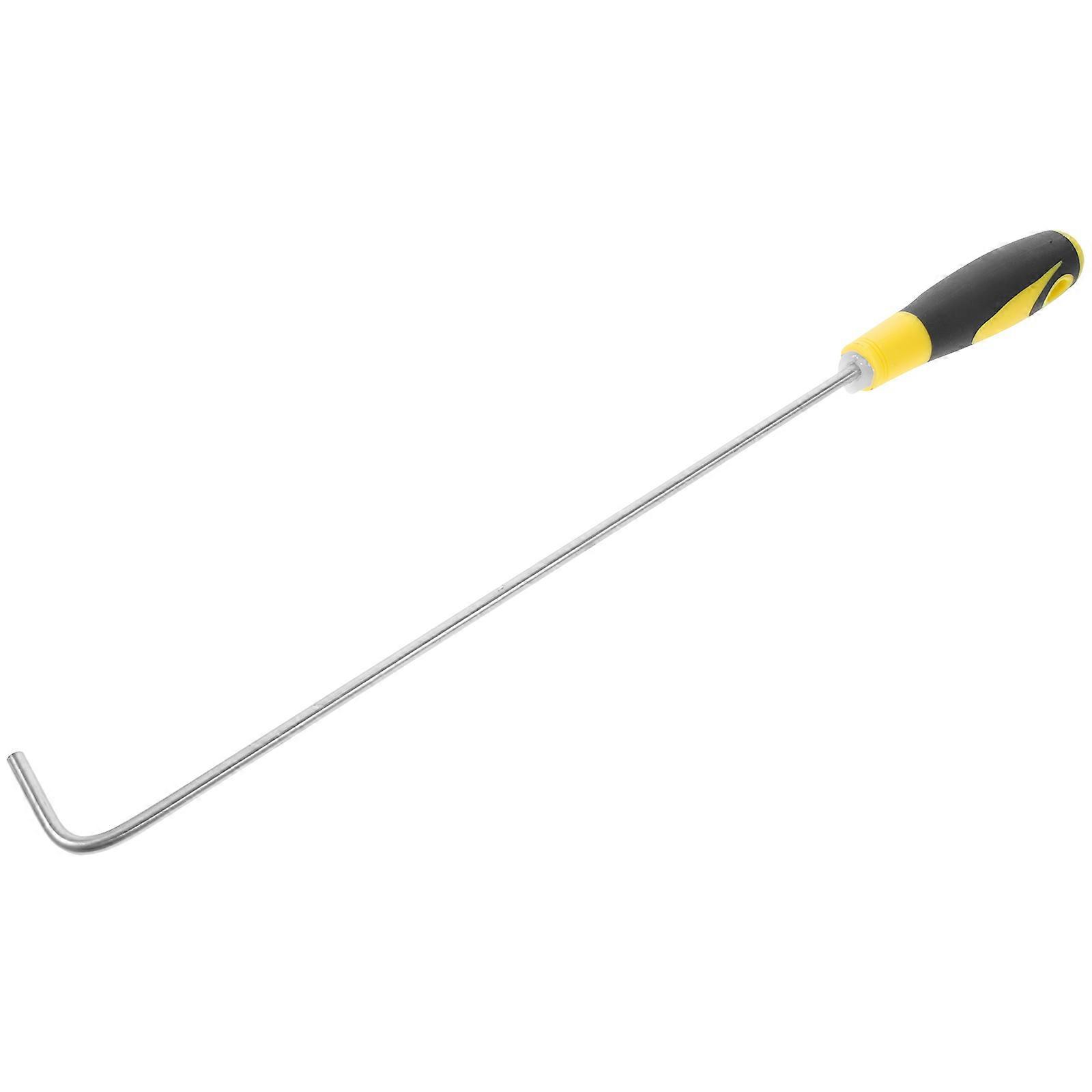 Manhole Cover Hook Heavy-Duty Function with Rubber Handle 2Pcs