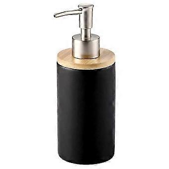 400Ml Ceramic Soap Dispenser, Nordic for Kitchen and Bathroom -Black