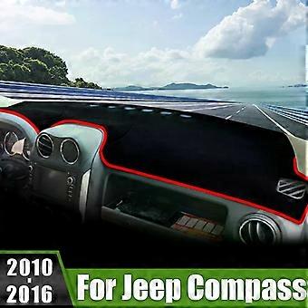 compatible pour Jeep Compass 2010 2011 2012 2013 2014 2015 2016 Tapis de bord de voiture Éviter la lumière Pare-soleil Coussin Couverture anti-UV Tapis de protection